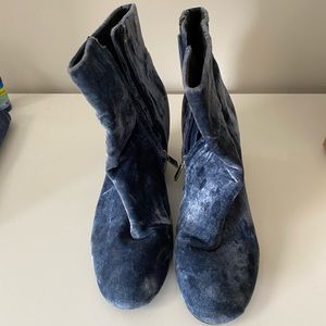 Kenneth Cole Blue Velvet Booties
